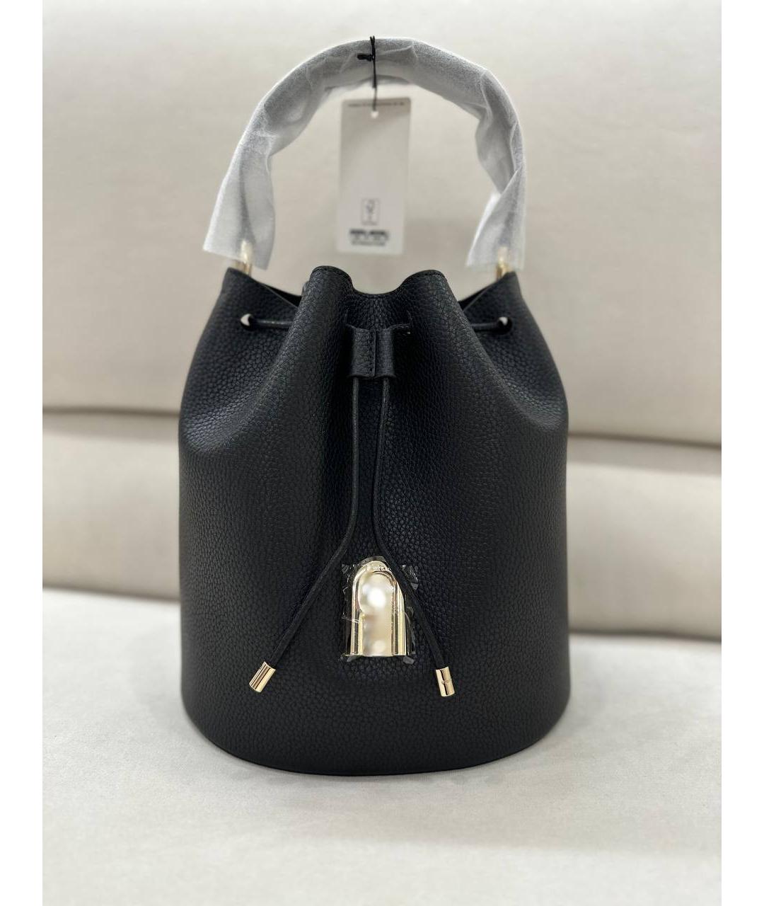 FURLA Черная кожаная сумка через плечо, фото 8