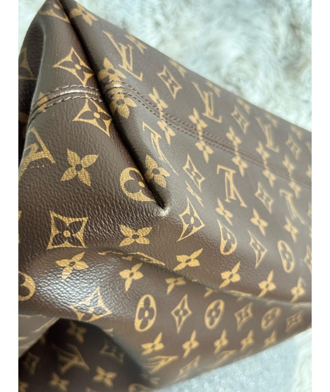 LOUIS VUITTON Коричневая сумка тоут, фото 7