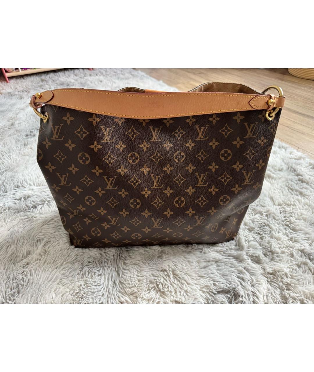LOUIS VUITTON Коричневая сумка тоут, фото 4