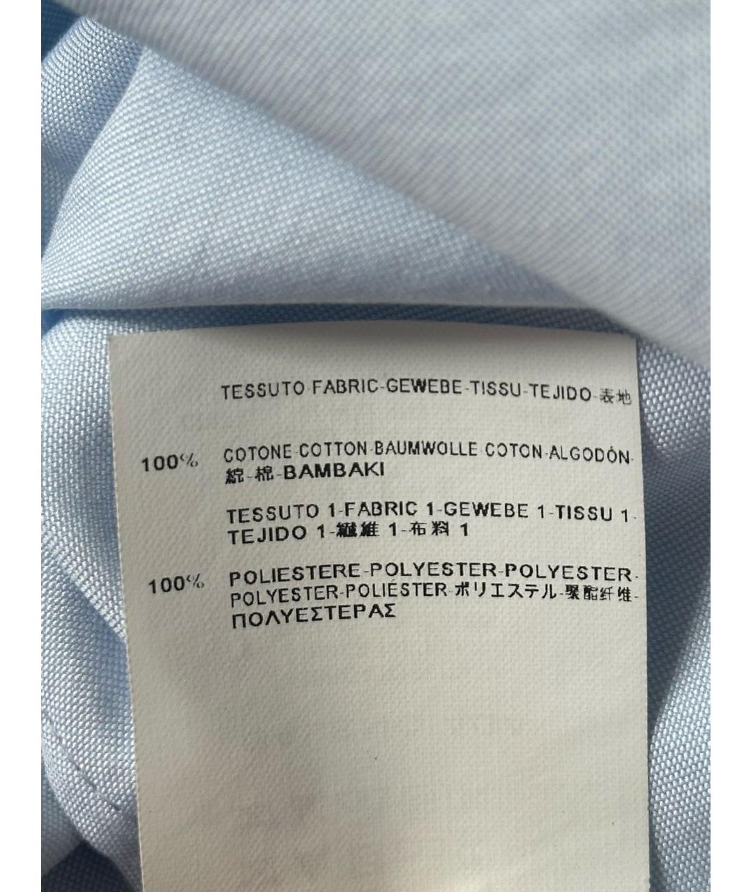 BALENCIAGA Голубая хлопковая рубашка, фото 7