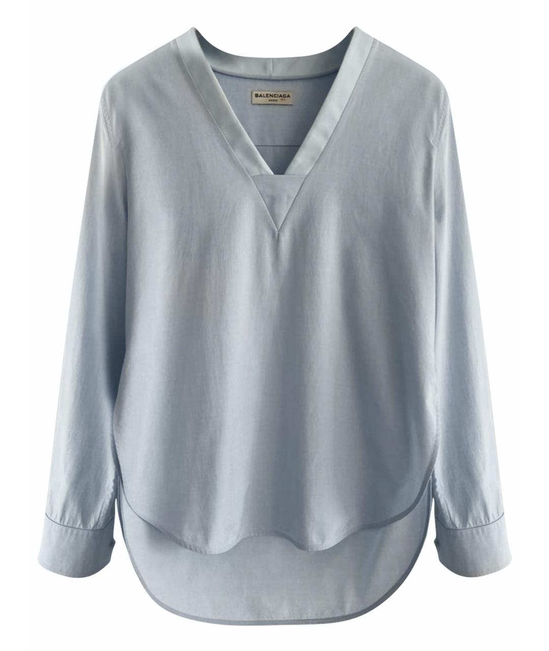BALENCIAGA Голубая хлопковая рубашка, фото 1