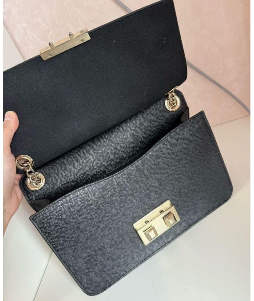 FURLA Черная кожаная сумка через плечо, фото 3