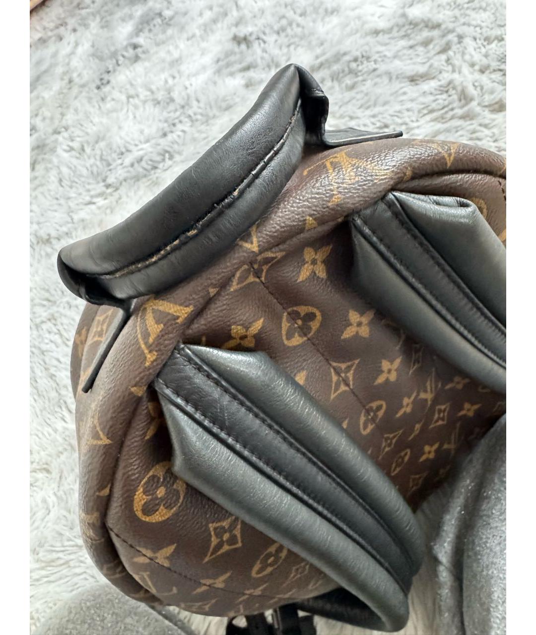 LOUIS VUITTON Коричневый кожаный рюкзак, фото 3
