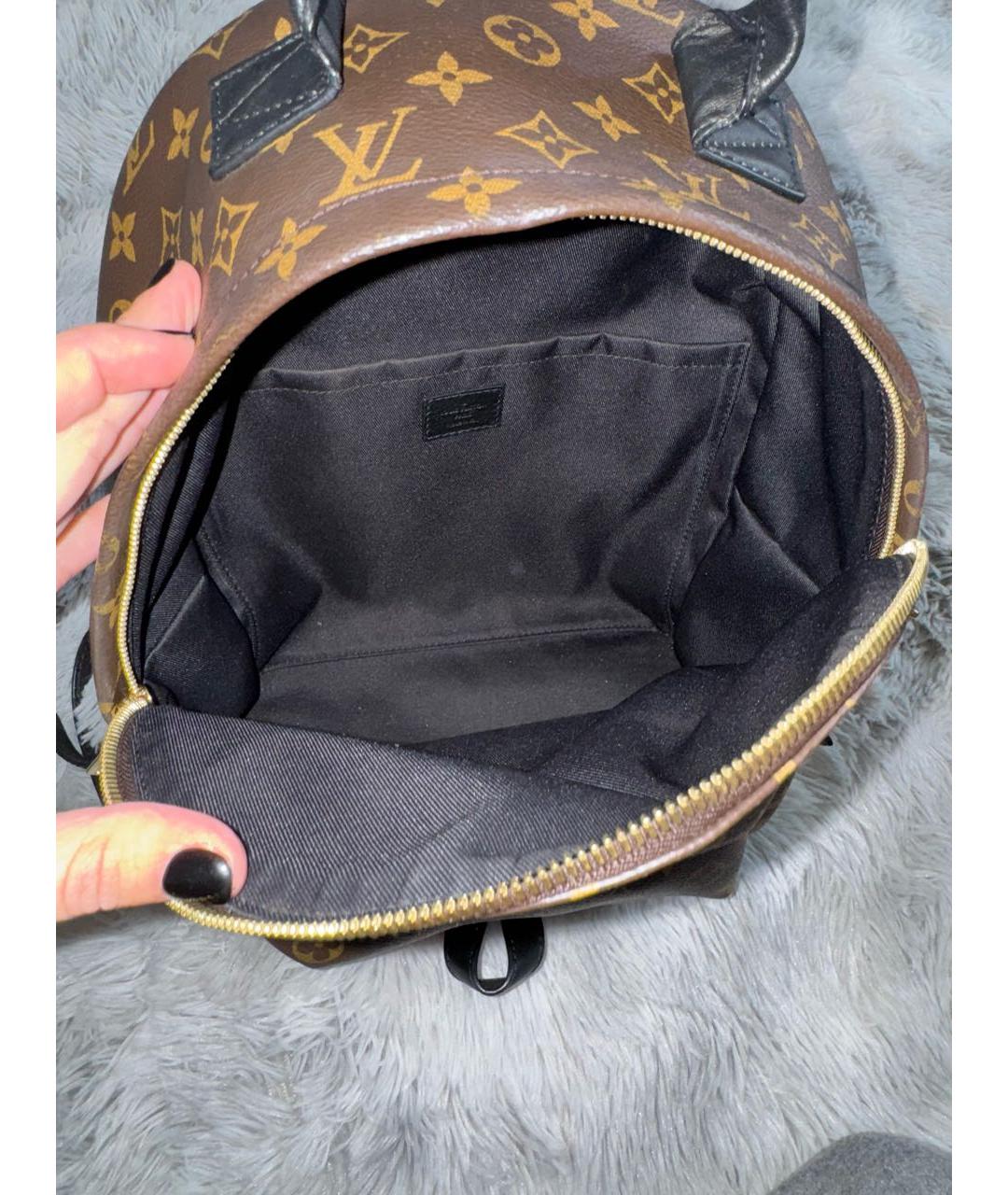 LOUIS VUITTON Коричневый кожаный рюкзак, фото 6