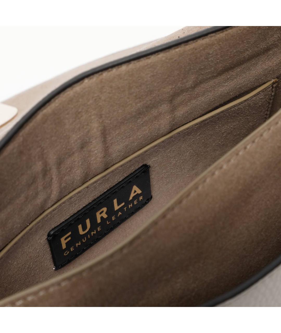 FURLA Белая кожаная сумка через плечо, фото 4