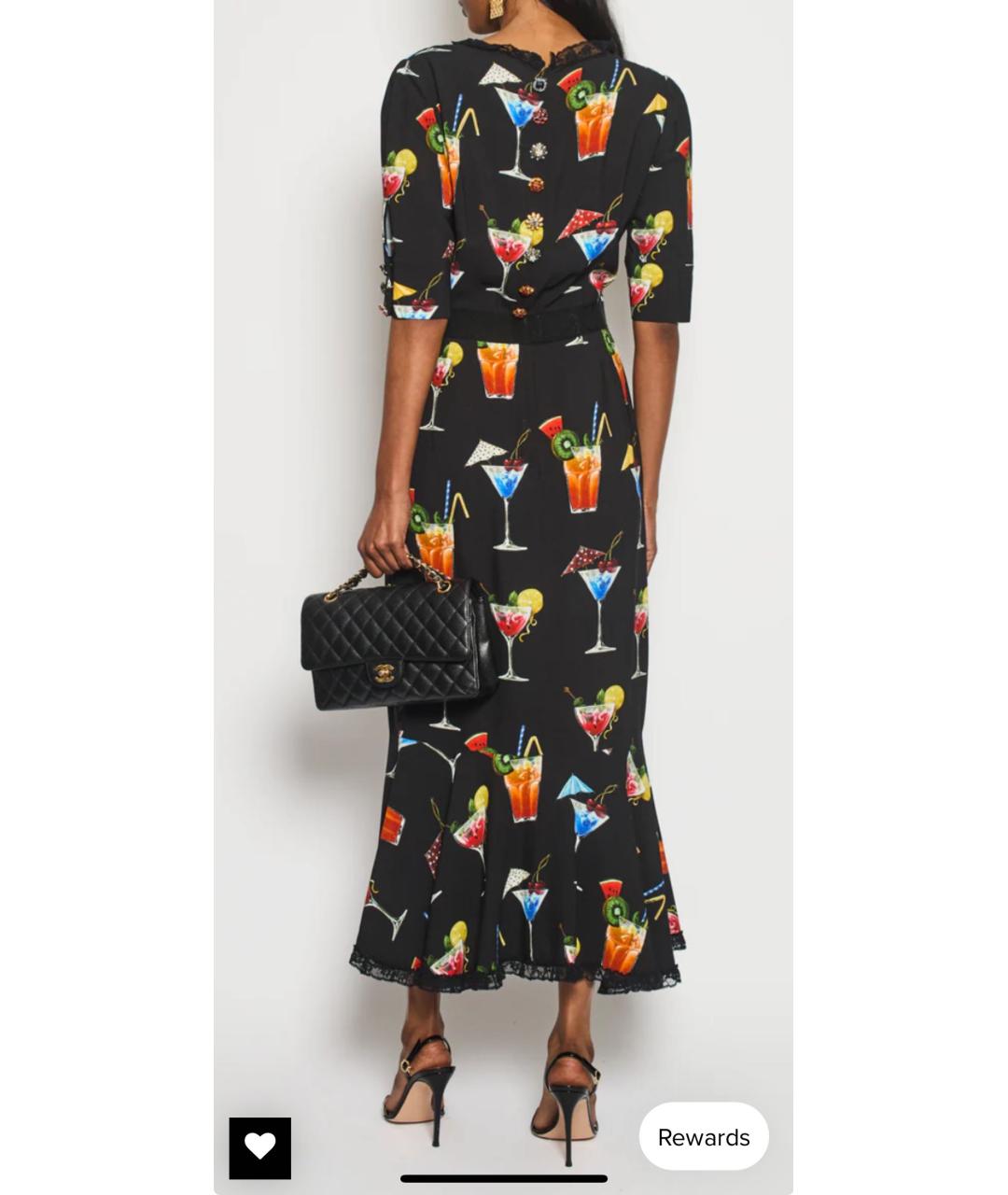 DOLCE&GABBANA Мульти вискозное коктейльное платье, фото 7