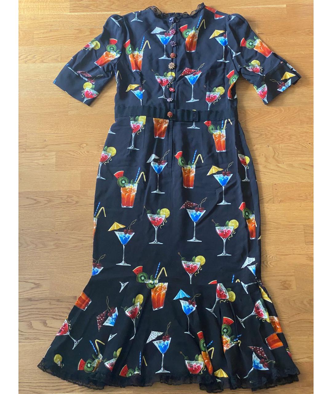 DOLCE&GABBANA Мульти вискозное коктейльное платье, фото 2