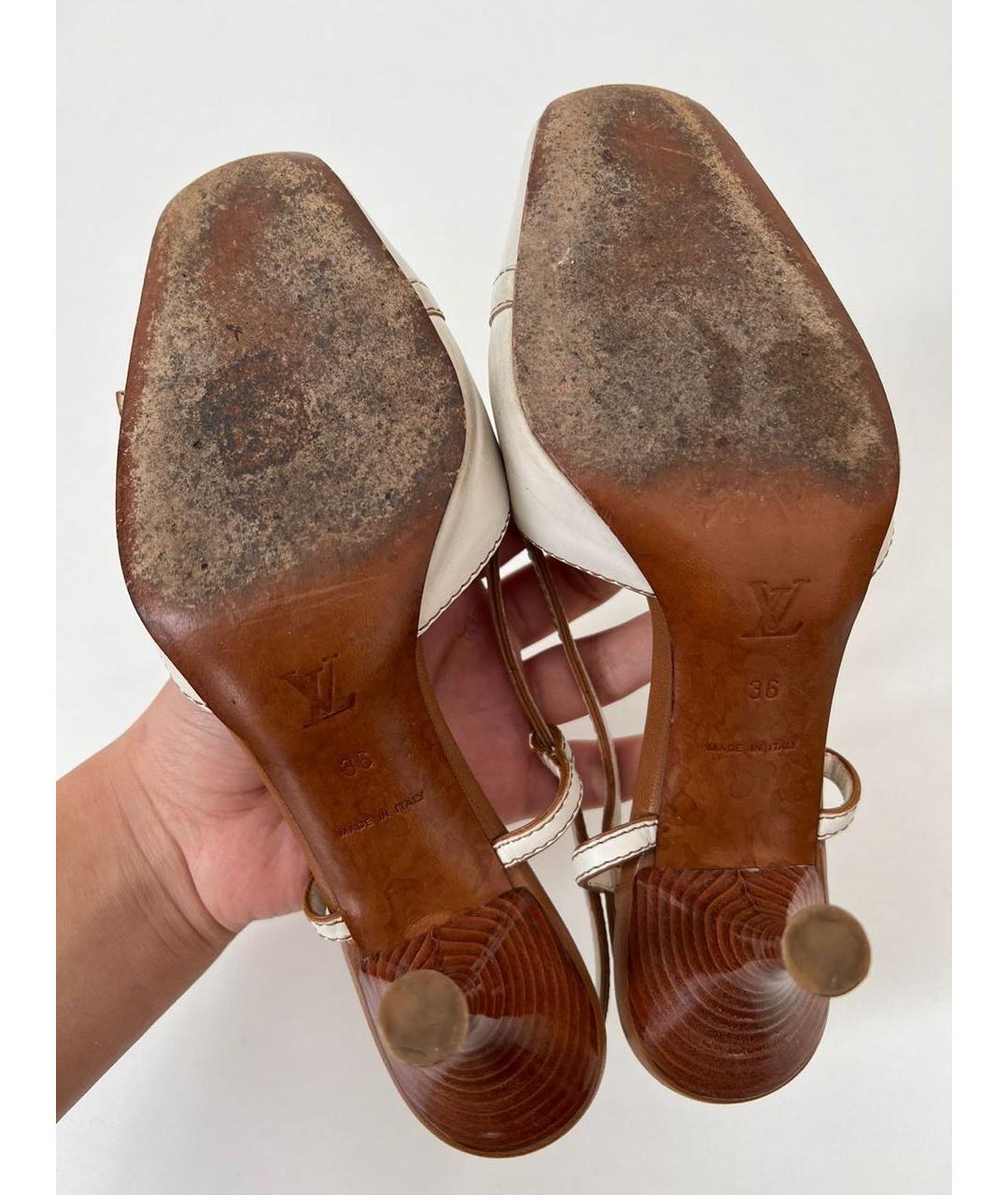 LOUIS VUITTON Кожаные босоножки, фото 7