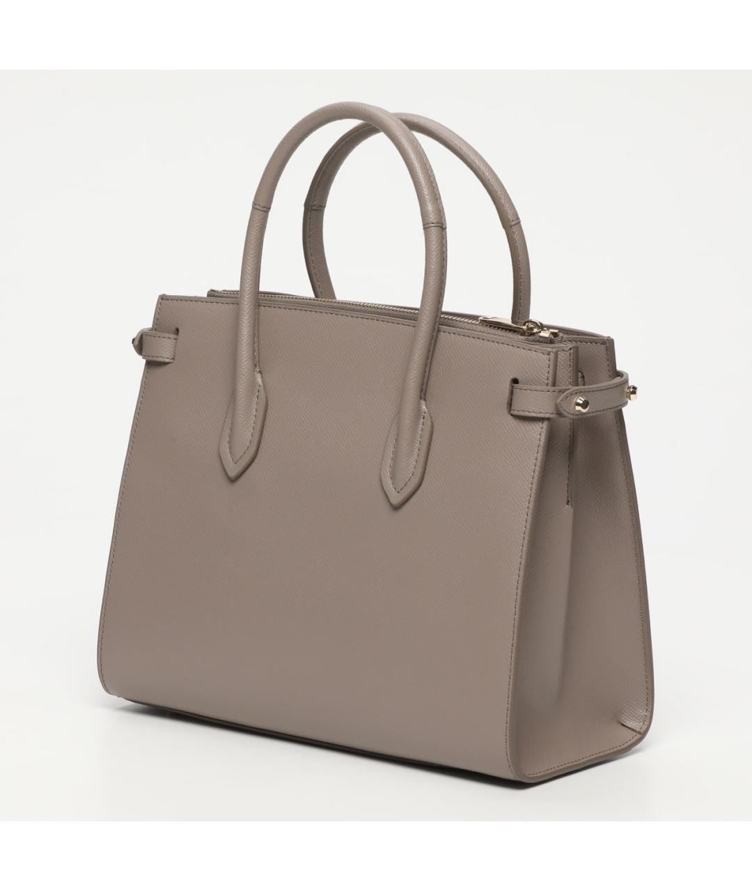FURLA Серая кожаная сумка тоут, фото 3