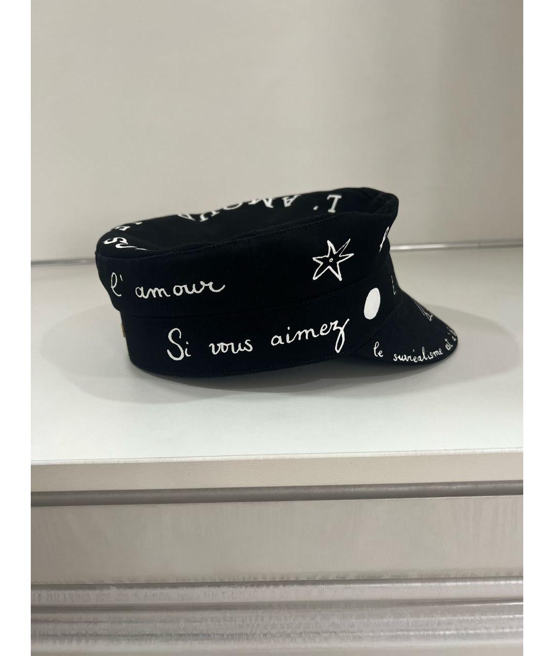 HERMES Черная хлопковая кепка, фото 2