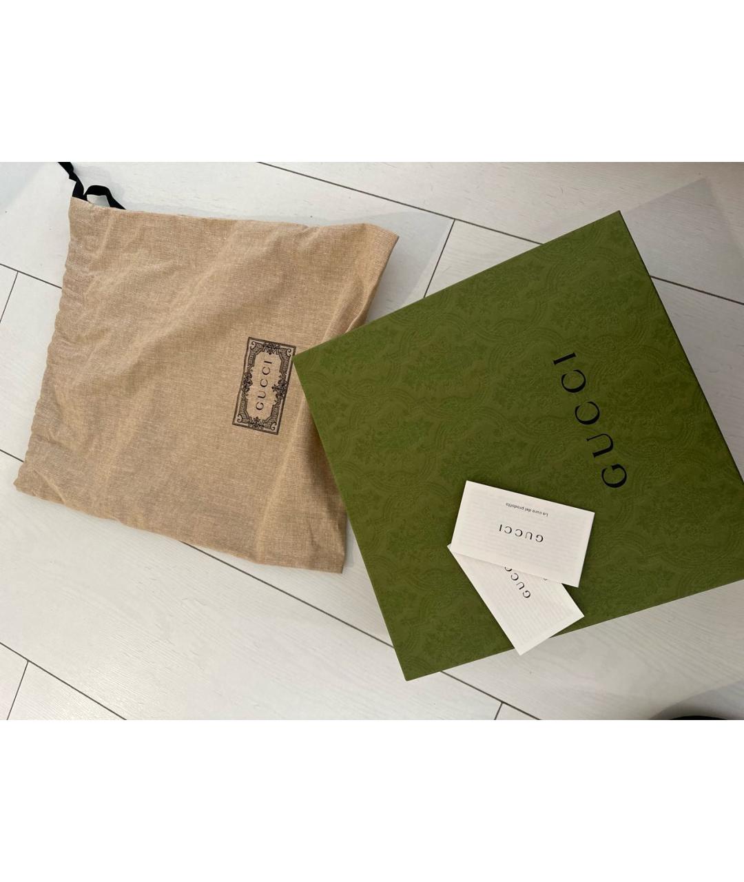 GUCCI Бежевая кожаная сумка с короткими ручками, фото 7