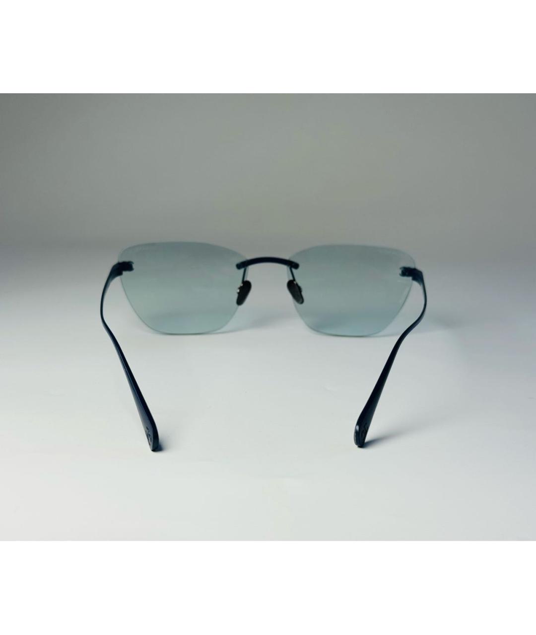 CHANEL Темно-синие металлические солнцезащитные очки, фото 3