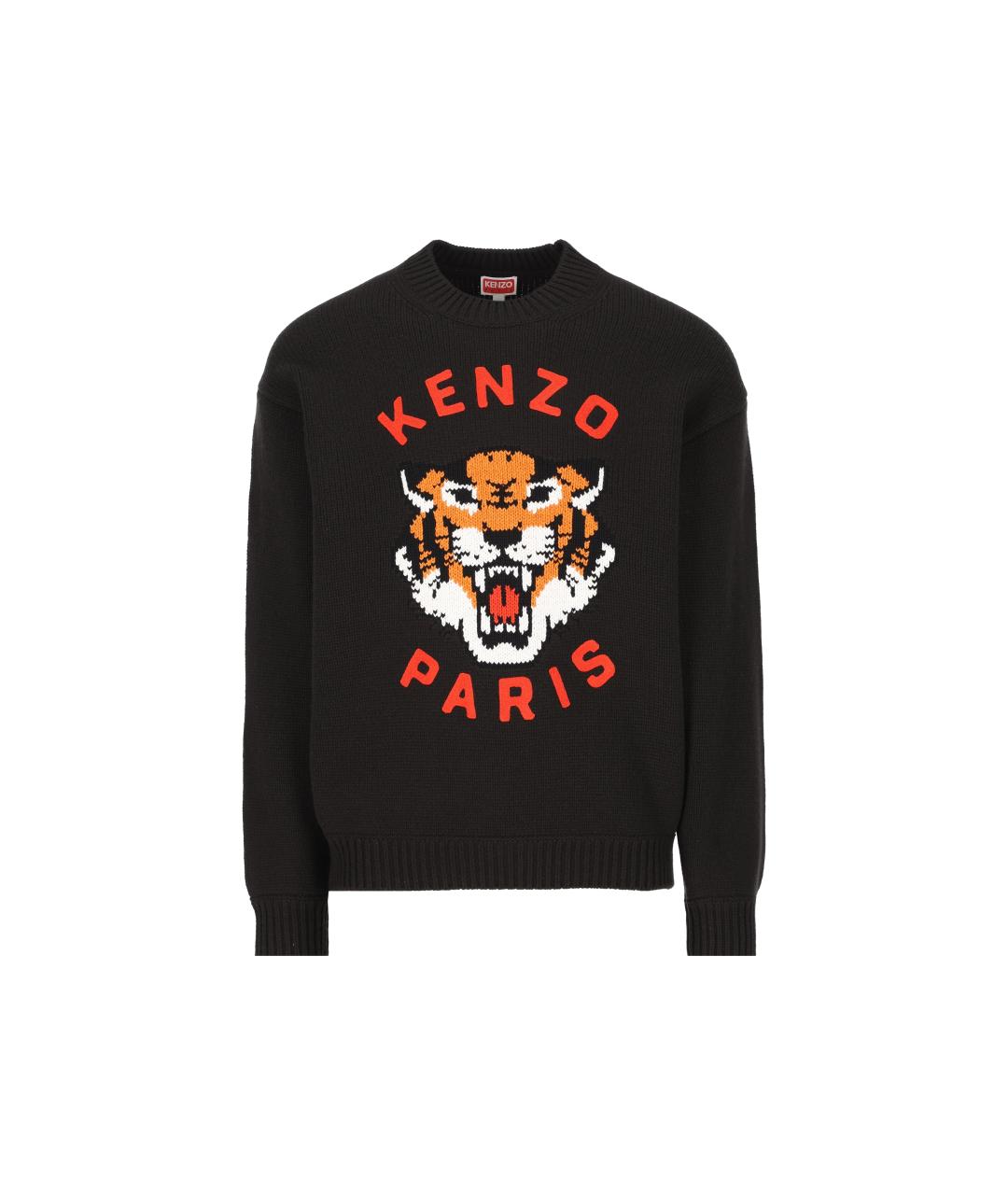 KENZO Черный шерстяной джемпер / свитер, фото 1