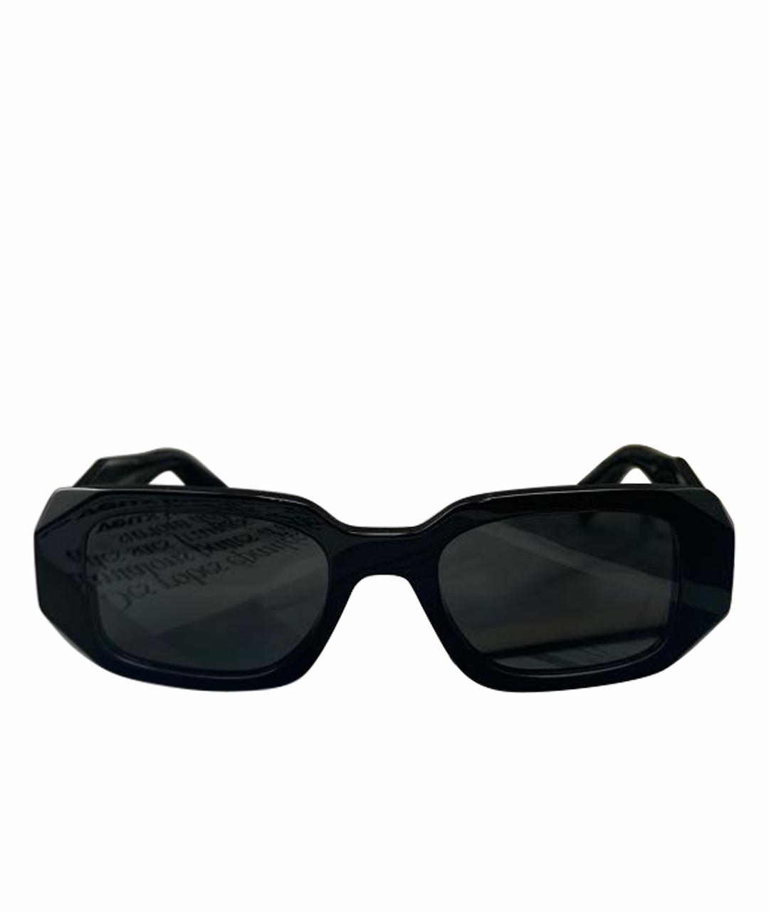 PRADA Черные пластиковые солнцезащитные очки, фото 1