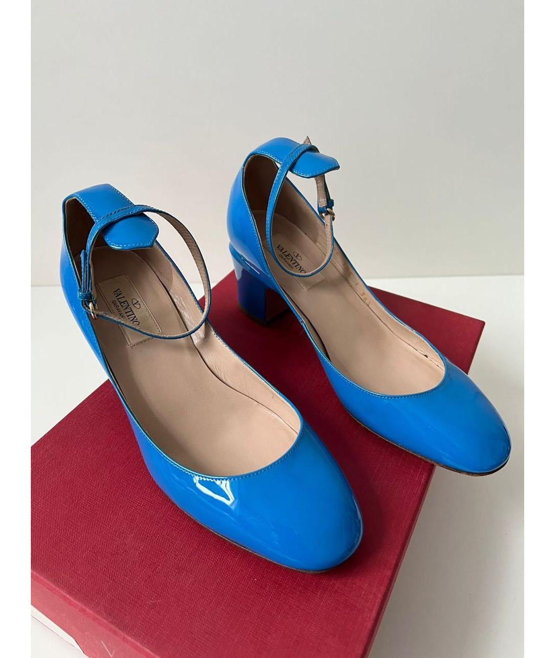 VALENTINO Синие туфли из лакированной кожи, фото 8