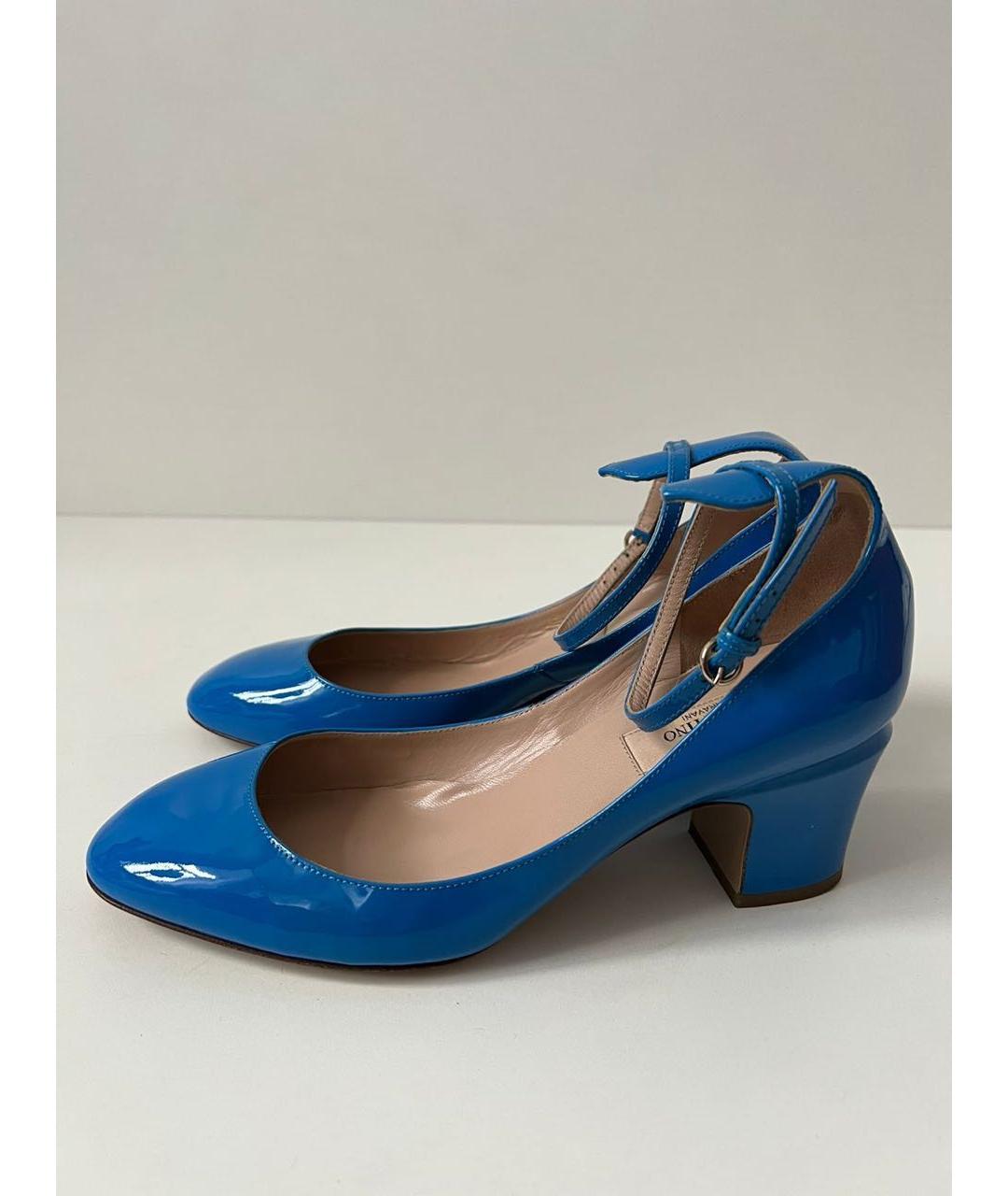 VALENTINO Синие туфли из лакированной кожи, фото 3