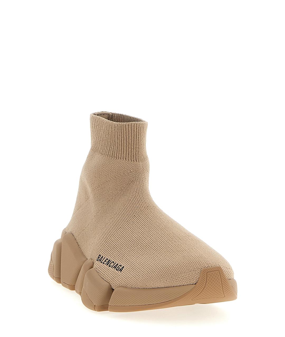 BALENCIAGA Бежевые синтетические кроссовки, фото 2