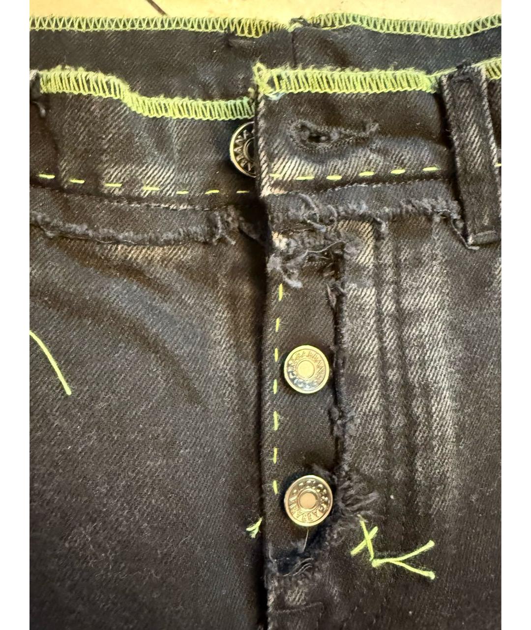 DOLCE&GABBANA Черные хлопковые прямые джинсы, фото 3