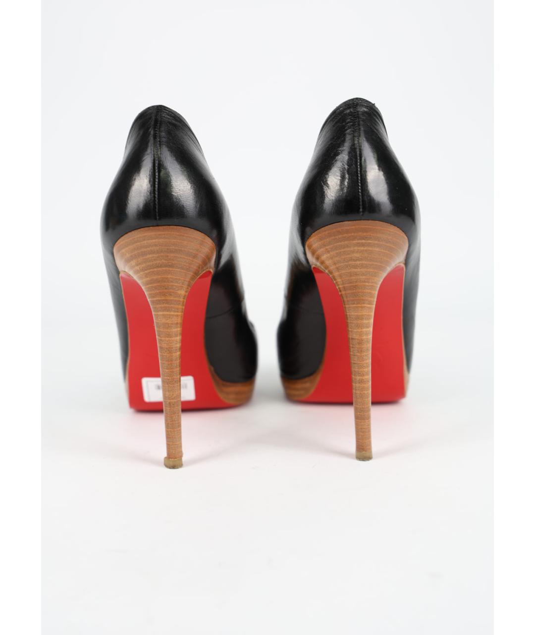 CHRISTIAN LOUBOUTIN Черные кожаные туфли, фото 4
