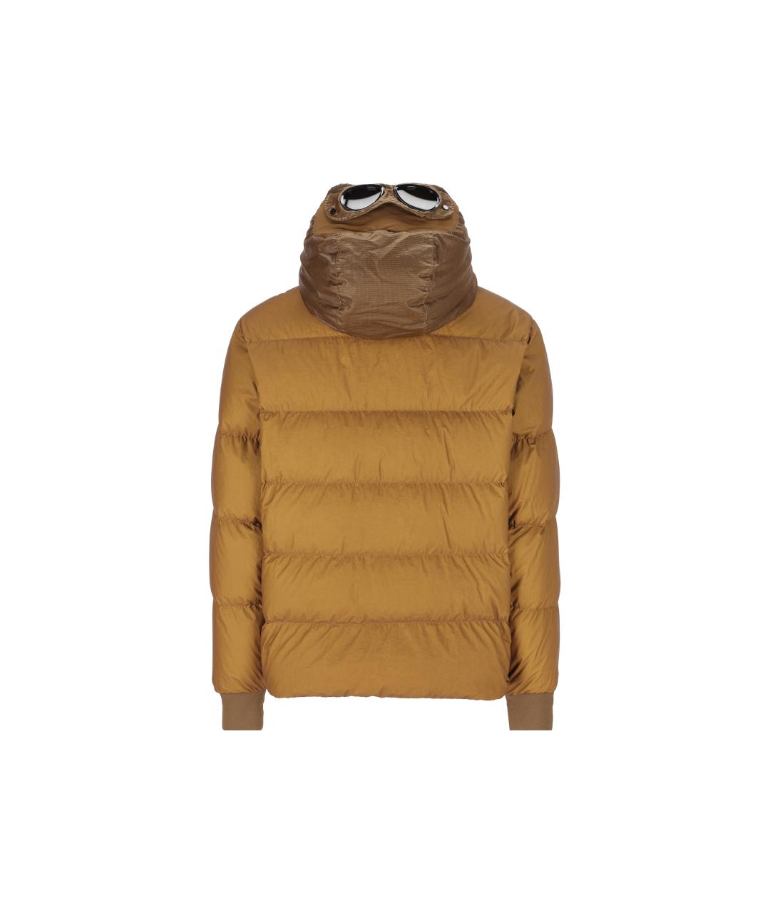 CP COMPANY Бежевый полиамидовый пуховик, фото 3