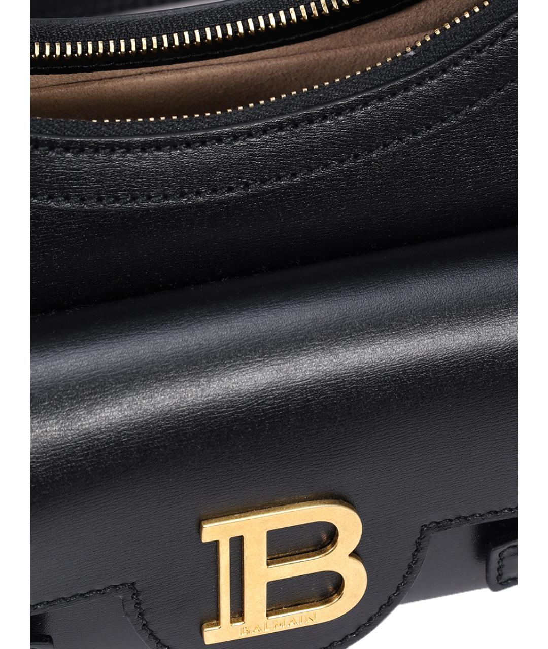BALMAIN Черная кожаная сумка с короткими ручками, фото 4