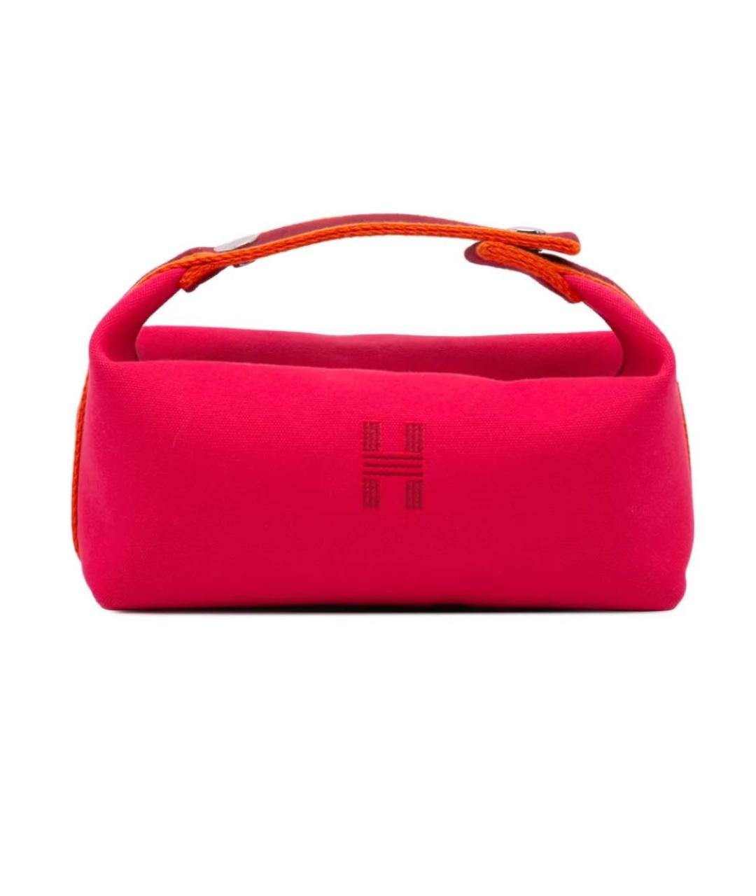 HERMES Фуксия тканевая косметичка, фото 8
