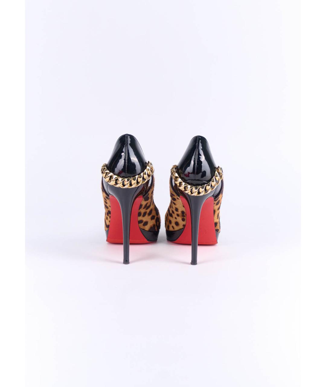 CHRISTIAN LOUBOUTIN Бежевые кожаные туфли, фото 4