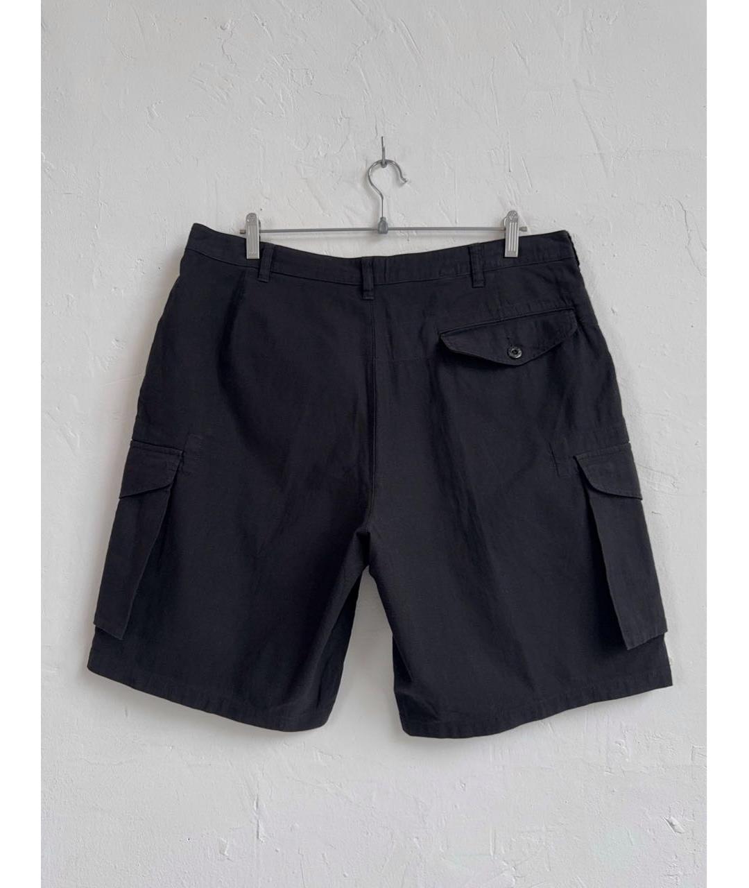 STONE ISLAND Черные хлопковые шорты, фото 2
