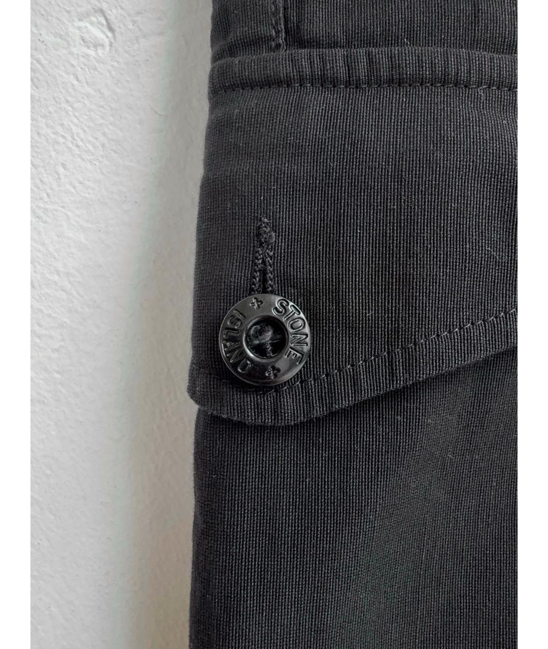 STONE ISLAND Черные хлопковые шорты, фото 5