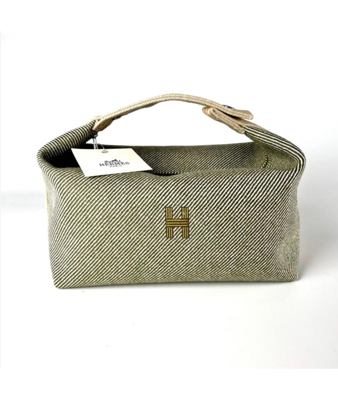 HERMES Бежевая косметичка, фото 8