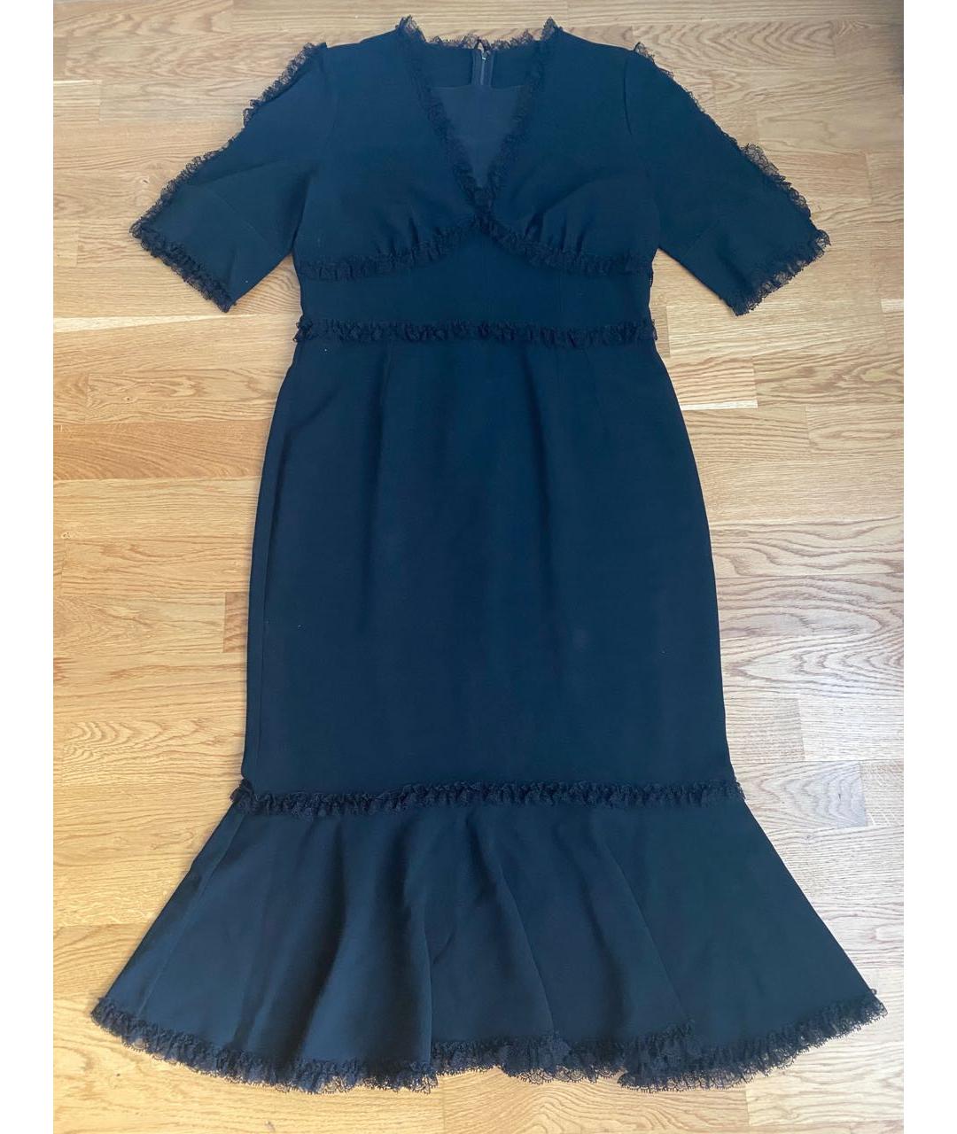 DOLCE&GABBANA Черное вискозное коктейльное платье, фото 3