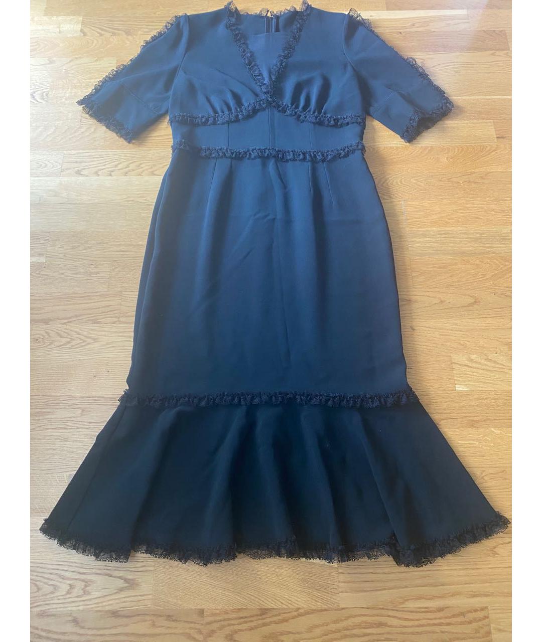 DOLCE&GABBANA Черное вискозное коктейльное платье, фото 4