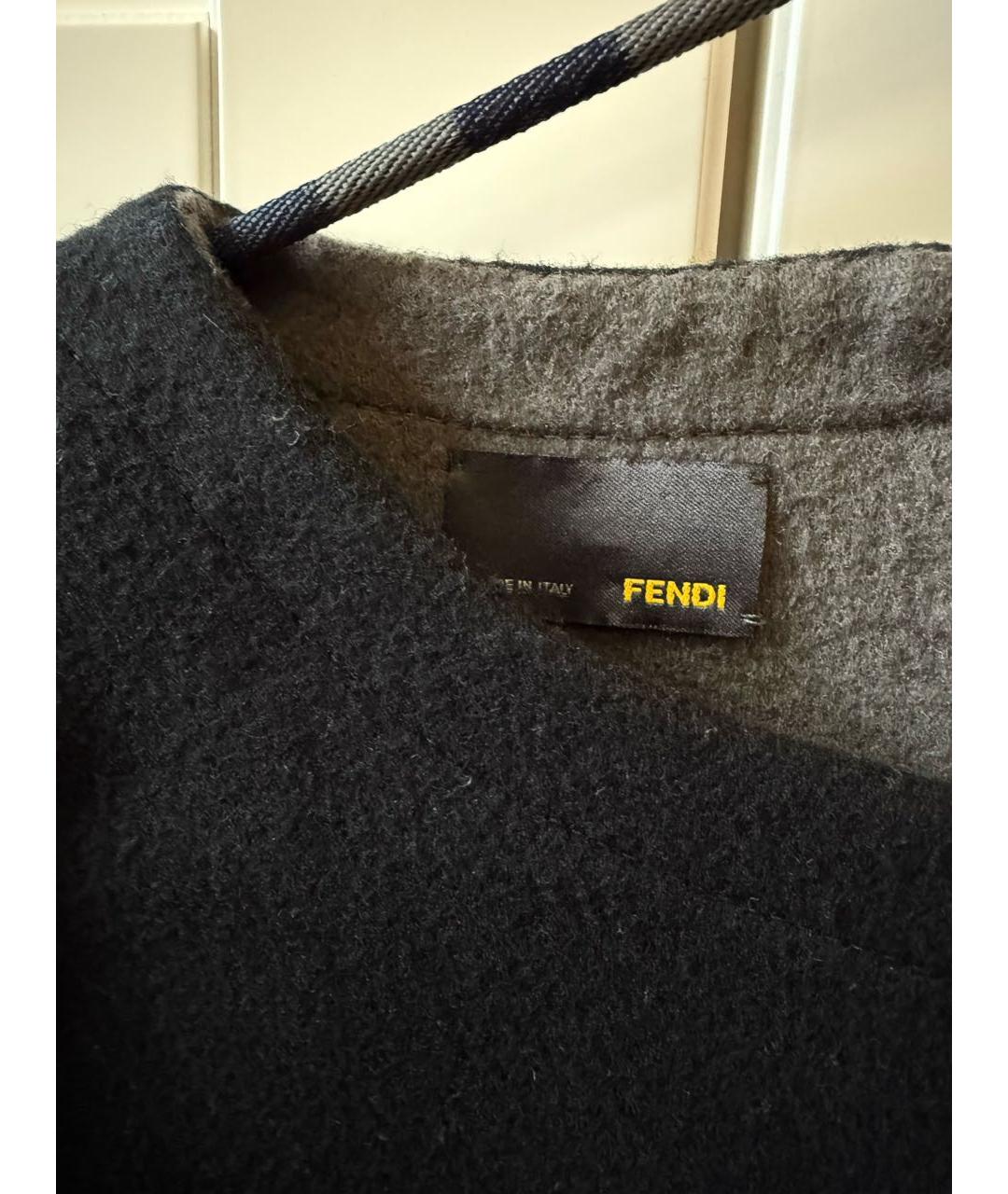 FENDI Черный шерстяной кардиган, фото 3