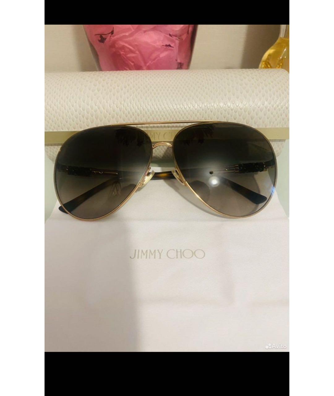 JIMMY CHOO Коричневые солнцезащитные очки, фото 2