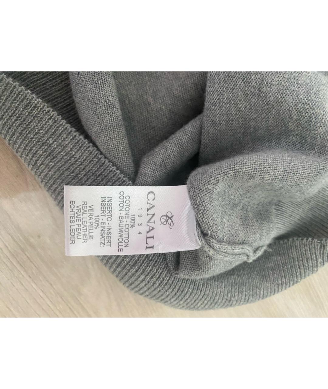 CANALI Серый кашемировый джемпер / свитер, фото 4