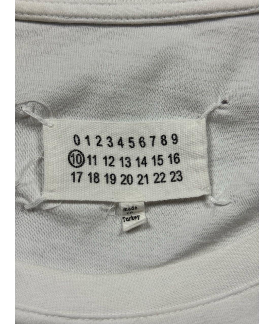 MAISON MARGIELA Белая хлопковая футболка, фото 5