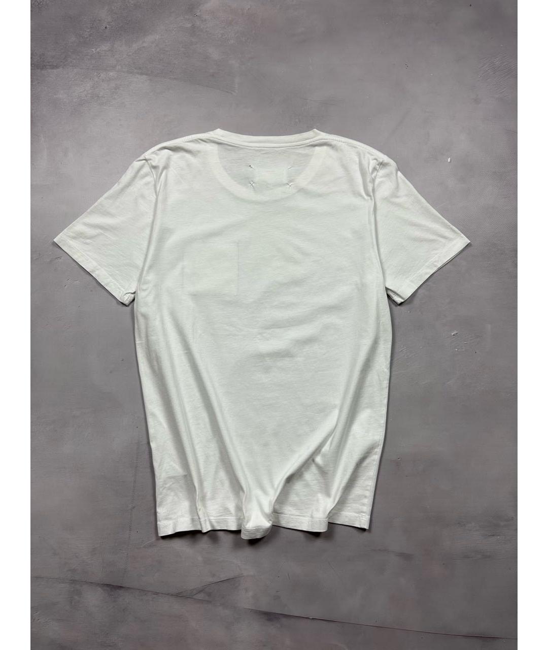 MAISON MARGIELA Белая хлопковая футболка, фото 3