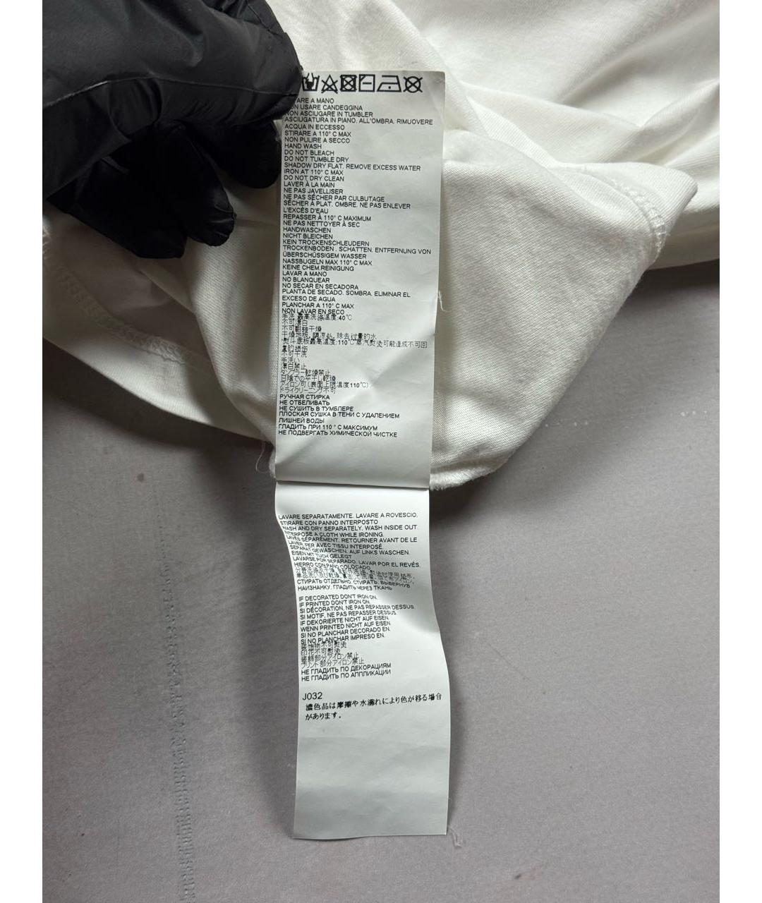 MAISON MARGIELA Белая хлопковая футболка, фото 8