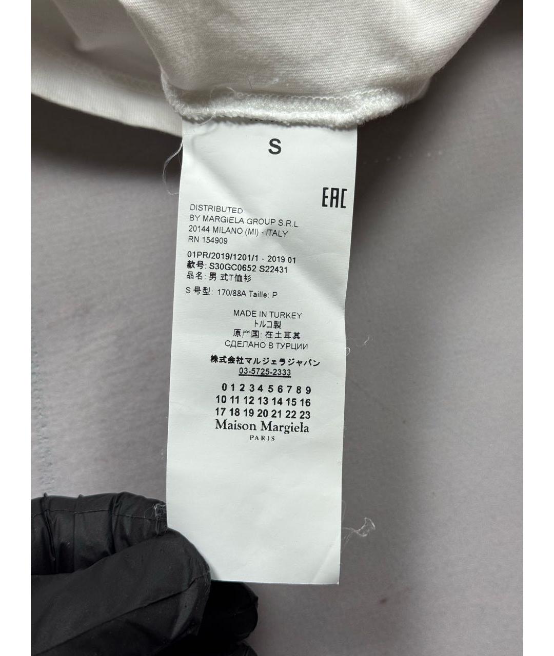 MAISON MARGIELA Белая хлопковая футболка, фото 7