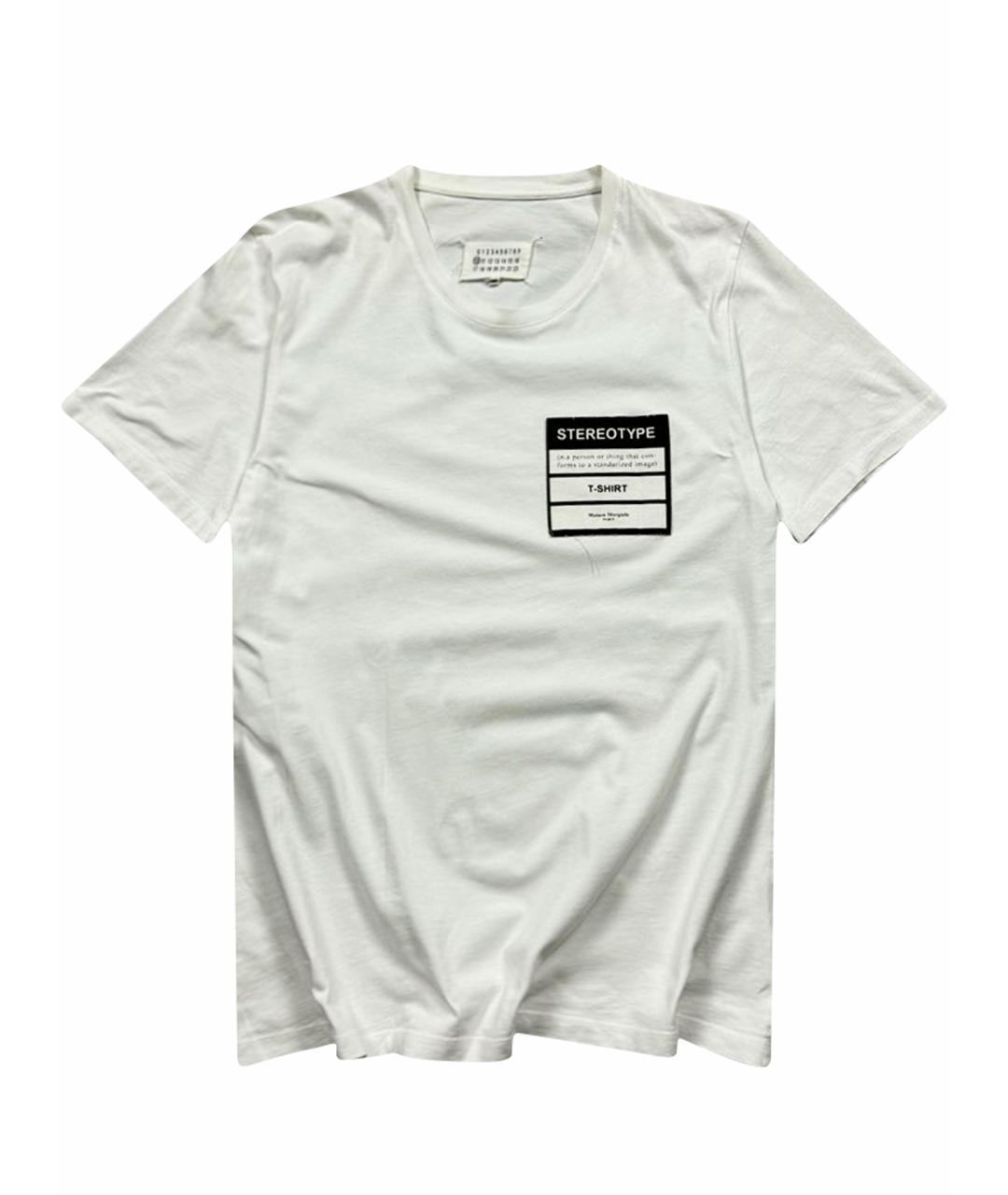 MAISON MARGIELA Белая хлопковая футболка, фото 1