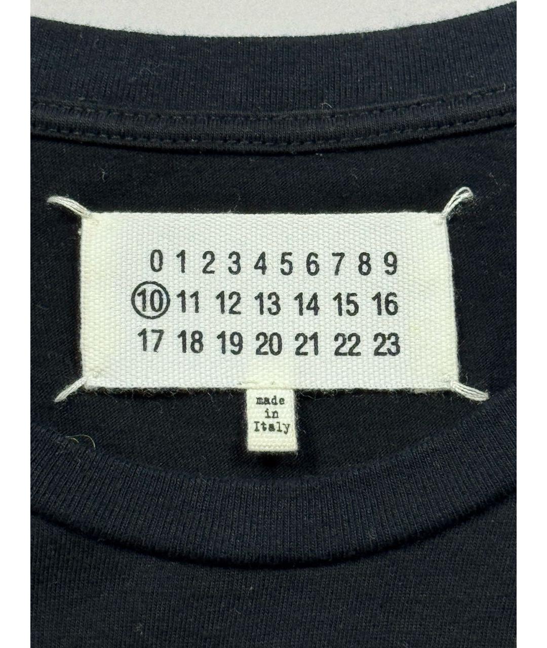 MAISON MARGIELA Черная хлопковая футболка, фото 5