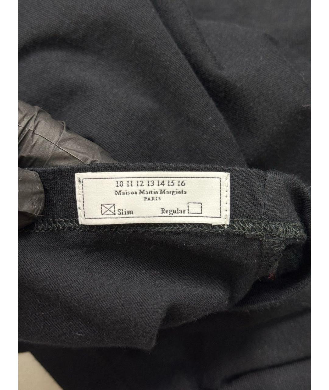 MAISON MARGIELA Черная хлопковая футболка, фото 7