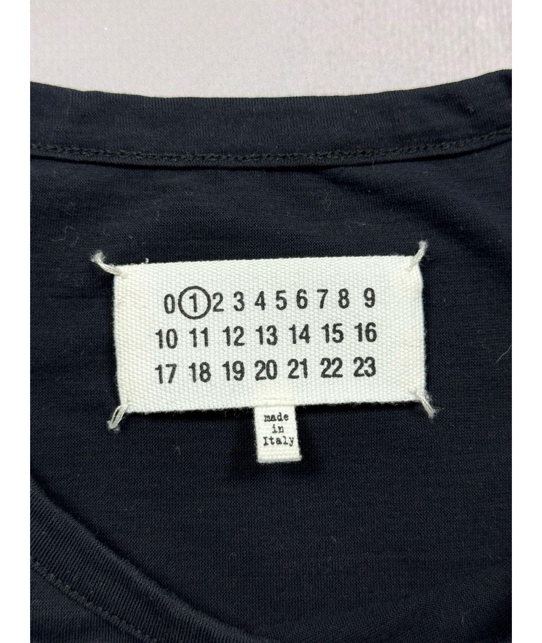 MAISON MARGIELA Черная хлопковая футболка, фото 6