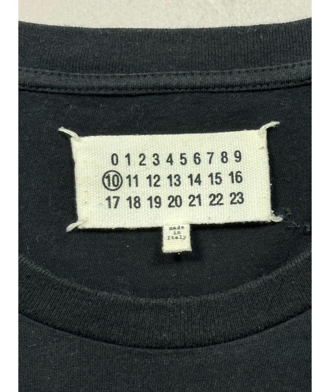 MAISON MARGIELA Черная хлопковая футболка, фото 5
