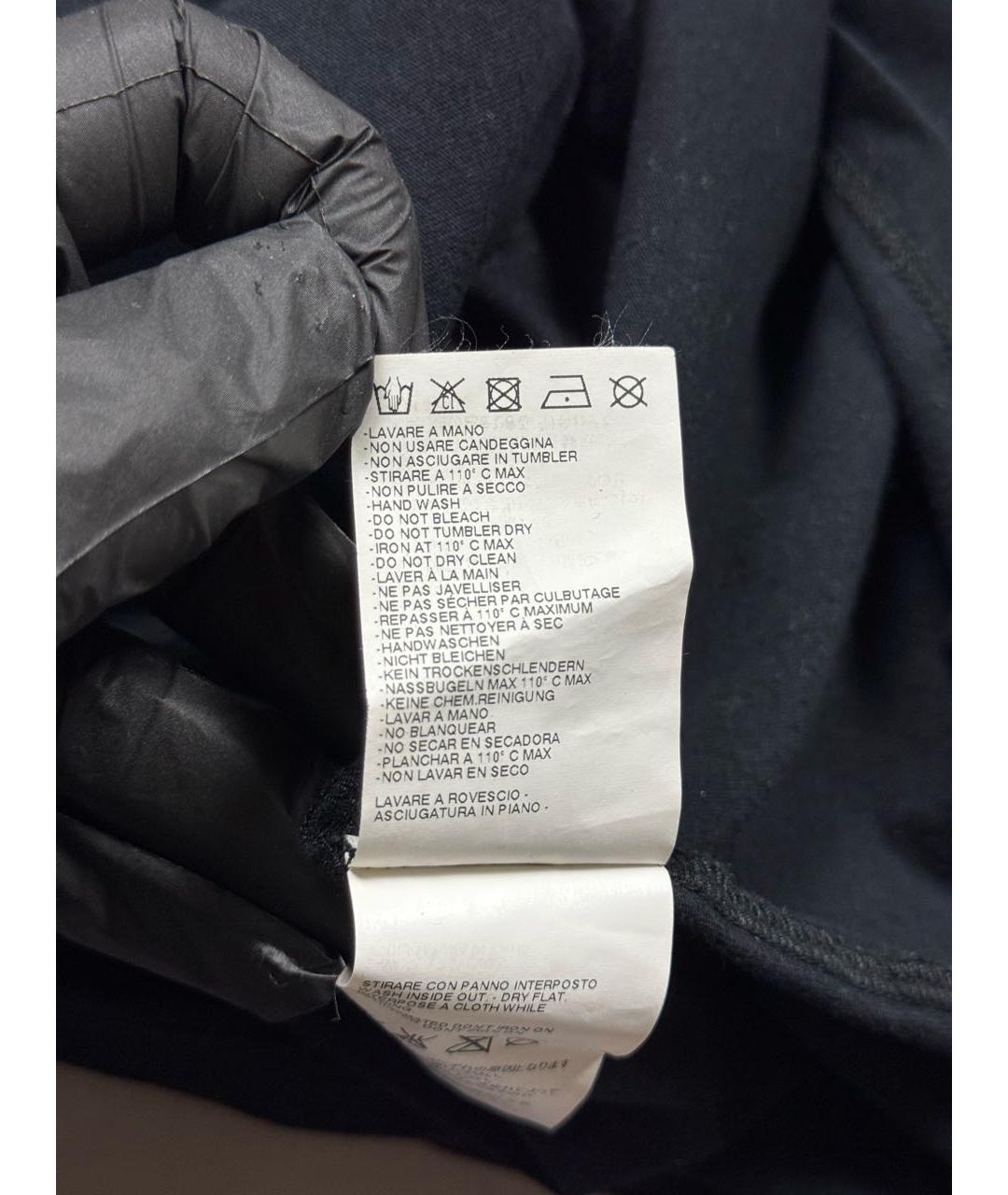 MAISON MARGIELA Черная хлопковая футболка, фото 7