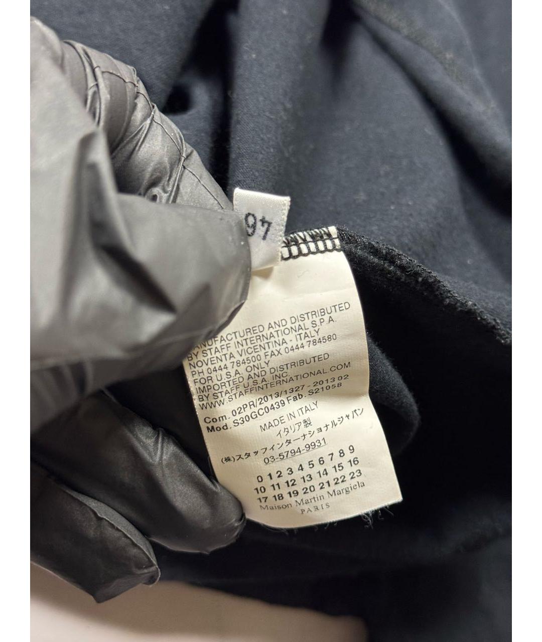 MAISON MARGIELA Черная хлопковая футболка, фото 6
