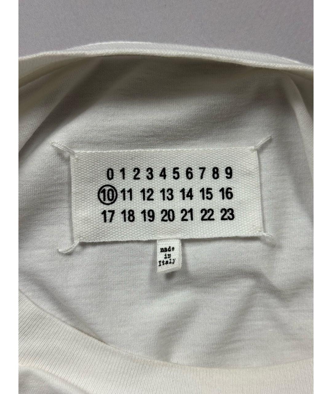 MAISON MARGIELA Белая хлопковая футболка, фото 5