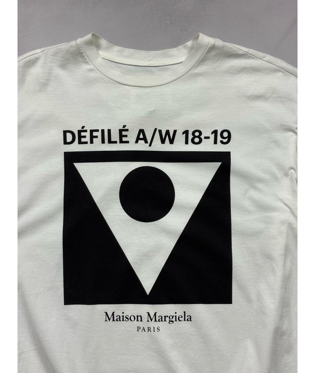 MAISON MARGIELA Белая хлопковая футболка, фото 2