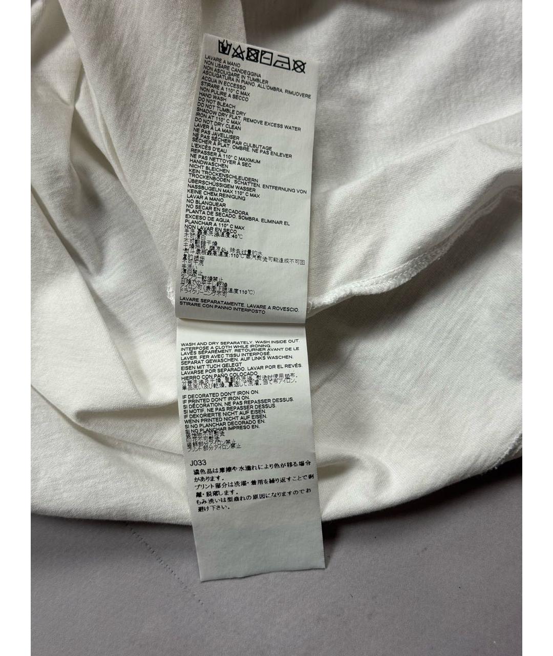 MAISON MARGIELA Белая хлопковая футболка, фото 8