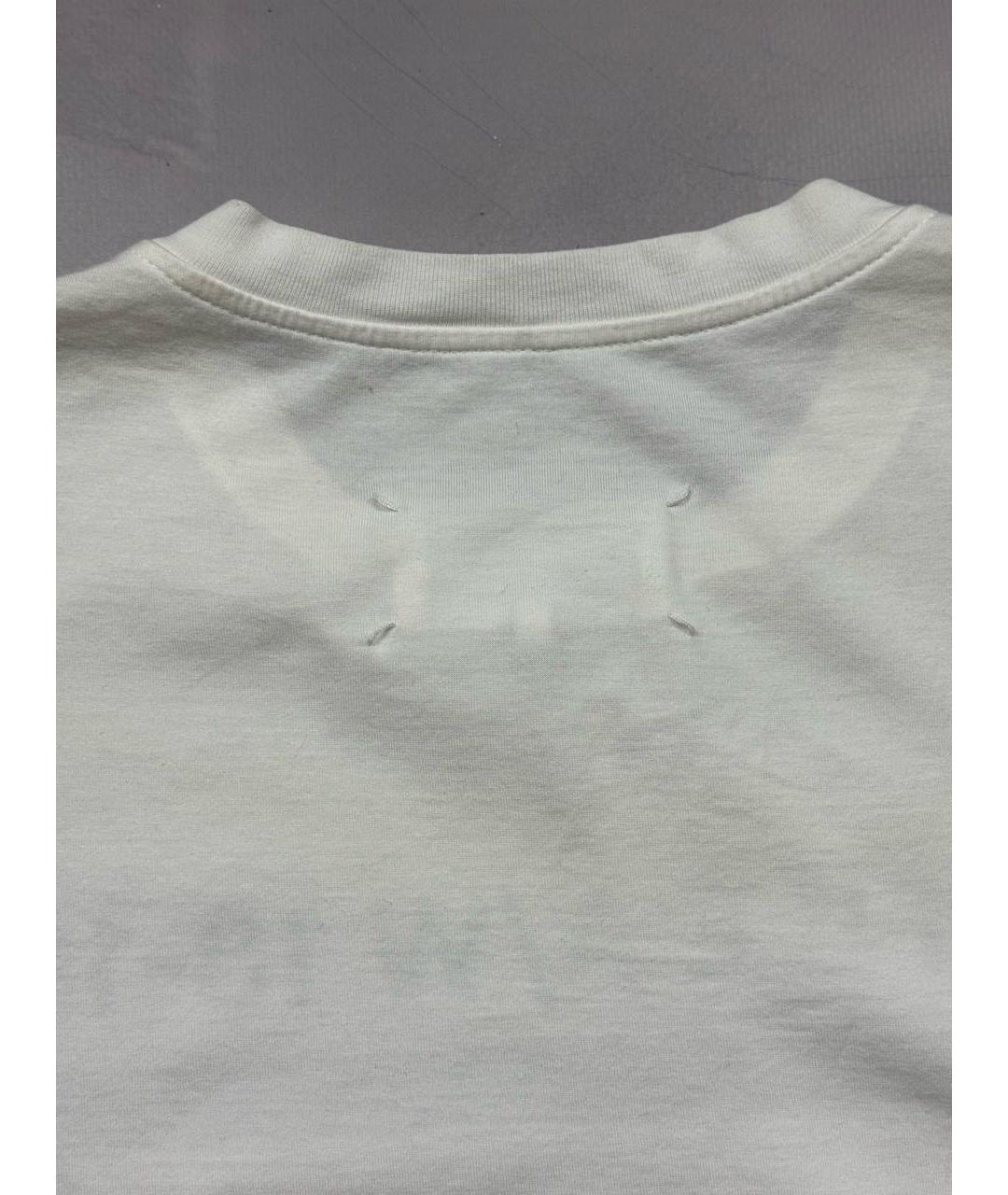 MAISON MARGIELA Белая хлопковая футболка, фото 4